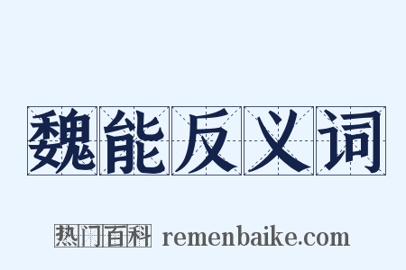 魏能反义词是什么意思的图片